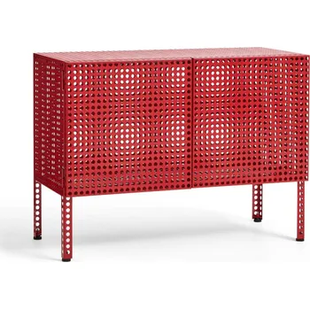 Komoda HAY Komoda Perforated Cabinet Floor Small, wine red