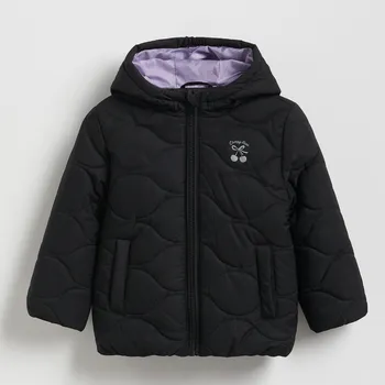 Dívčí bunda Reserved - Prošívaná bunda s kapucí - černý - 183EX-99X - 183EX-99X-92