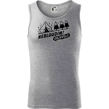 Nebloudím, objevuji - hory - Tílko pánské Core - L ( Tmavě šedý melír )