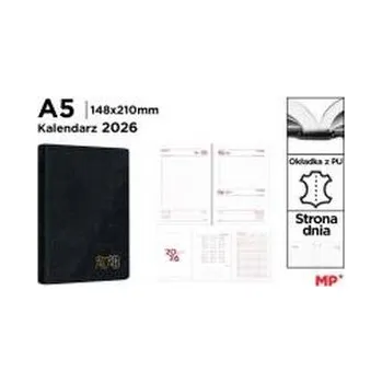 Diář Kalendarz 2026 A5 dzienny czarny