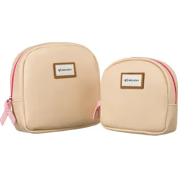Šperkovnice Sada dvou dámských kosmetických taštiček z ekologické kůže Barva: Béžová