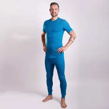 Pánské termo spodky Progress MS SDN pánské funkční dlouhé spodky petrol Velikost: M