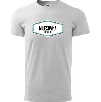 Pánské tričko Hora Milešovka - Triko extra velké (5-8XL) - 6XL ( Světlešedý Melír )