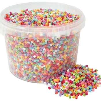 Zažehlovací korálky v kbelíku 20000 ks - pastelové barvy