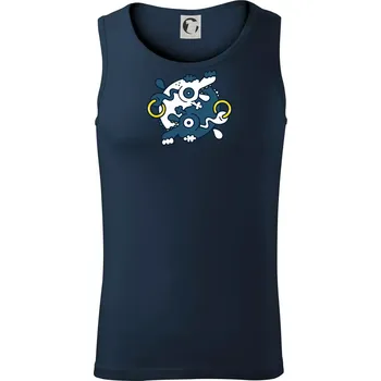 Yin & Yang abstraktní psi - Tílko pánské Core - 2XL ( Námořní modrá (velmi tmavá - téměř černá) )