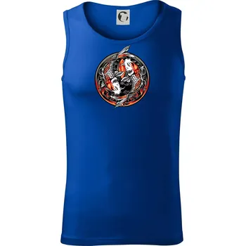 Yin & Yang Koi kapr - oranžový - Tílko pánské Core - L ( Královská modrá )