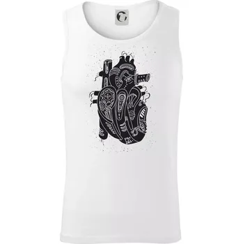 Steampunk lidské srdce - Tílko pánské Core - S ( Bílá )