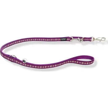 Vodítko pro psa Vodítko Red Dingo malé přepínací 2m/15mm Daisy Purple