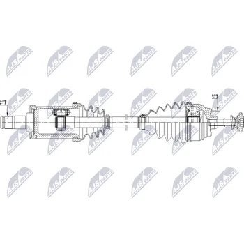 Poloosa kola Hnací hřídel AJS Parts NPW-BM-208