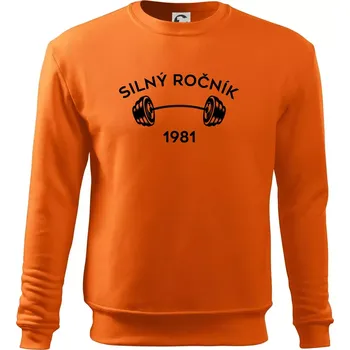 Pánská mikina Silný ročník - Letopočet 1981 - Mikina Essential pánská - 2XL ( Oranžová )