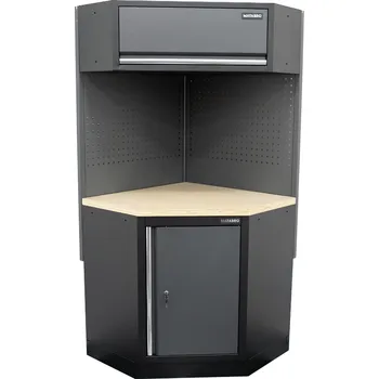 Dílenský stůl Matabro SET-CA01047, Dílenský set se skříňkami a rohovou pracovní deskou