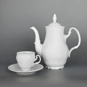 Konvice na čaj Thun 1794 BERNADOTTE kávová souprava bílá 13 dílná
