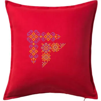 Polštář Ukrajina folklor - obrázek v rohu - Polštář 50x50 - 50x50 - Pouze potah ( Červená )