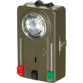 Svítilna kapesní švýcarská tříbarevná (Originál armádní svítilna z výstroje Švýcarské Armády)