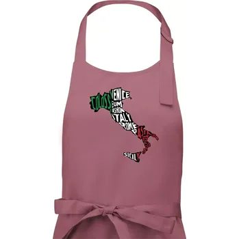 Kuchyňská zástěra Mapy - názvy měst - Italie - Dámská zástěra na vaření - Univerzální velikost ( Starorůžová )