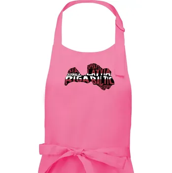 Kuchyňská zástěra Mapy - názvy měst - Lotyšsko - Dámská zástěra na vaření - Univerzální velikost ( Růžová )