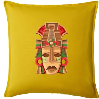 Polštář Mayové maska červené uši - Polštář 50x50 - 50x50 - Pouze potah ( Žlutá )