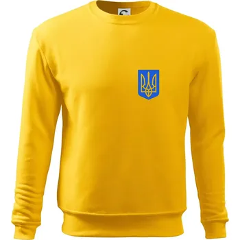 Pánská mikina Ukrajina - Modrý znak na prsu - Mikina Essential pánská - 2XL ( Žlutá )