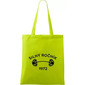 Silný ročník - Letopočet 1972 - Taška bavlněná - 42 x 38 cm ( Limetková )