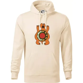 Pánská mikina Mayové - zvířata želva - Mikina pánská Cape s kapucí - 5XL ( Mandlová )