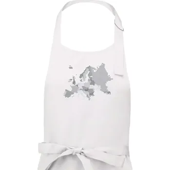 Kuchyňská zástěra Mapa Evropy - srdce v Ukrajině - Pánská zástěra na vaření - Univerzální velikost ( Bílá )