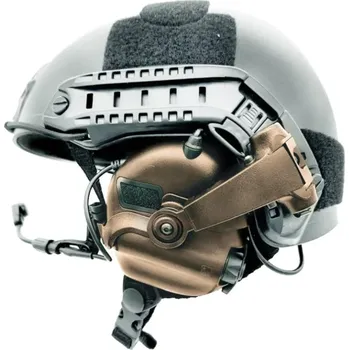Chránič sluchu Sluchátka střelecká EARMOR M32X PLUS ARC helmet rails (coyote brown) - EARMOR