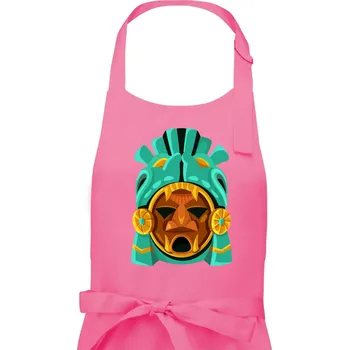 Kuchyňská zástěra Mayové maska mátová - Dámská zástěra na vaření - Univerzální velikost ( Růžová )