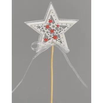 Vánoční dekorace Zápich hvězda s hvězdičkami