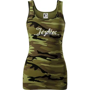 Dámské oblečení Staročeština - Jezdilec - zcestovalý člověk - Dámské Maskáčové tílko - S ( Zelený maskáč )