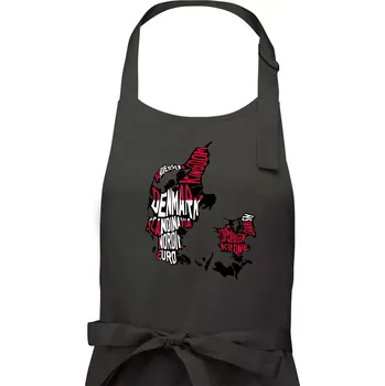 Kuchyňská zástěra Mapy - názvy měst - Dánsko - Dámská zástěra na vaření - Univerzální velikost ( Tmavá břidlice (šedá se zeleným nádechem) )