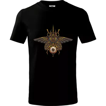 Chlapecké tričko Steampunk brouk barevný - Tričko dětské bavlněné - 98 cm / 2 roky ( Černá )