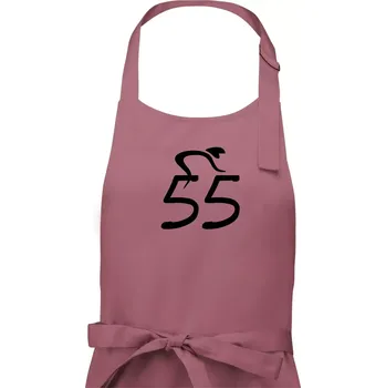Kuchyňská zástěra Cyklista slaví pětapadesátku (55) - Dámská zástěra na vaření - Univerzální velikost ( Starorůžová )