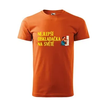 Pánská móda Tričko s potiskem Nejlepší obkladačka na světě: oranžové XL