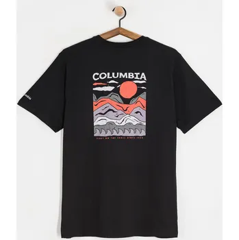 Pánské oblečení Columbia Explorers Canyon (black/peaks and waves) XL, černá