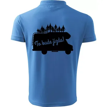 Pánská košile To bude jízda - alkovna - Polokošile pánská Pique Polo 203 - 4XL ( Azurově modrá )