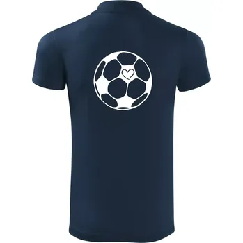 Pánská košile I love fotbal míč - Polokošile Victory sportovní (dresovina) - 3XL ( Námořní modrá (velmi tmavá - téměř černá) )