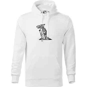 Pánská mikina Mayové - zvířata papoušek - Mikina pánská Cape s kapucí - L ( Bílá )