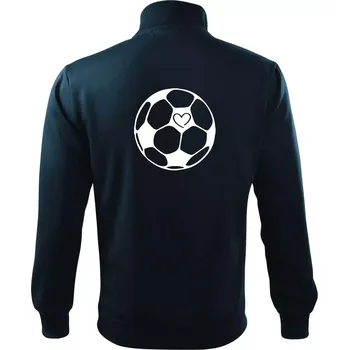 Pánská mikina I love fotbal míč - Mikina bez kapuce Adventure - S ( Námořní modrá (velmi tmavá - téměř černá) )