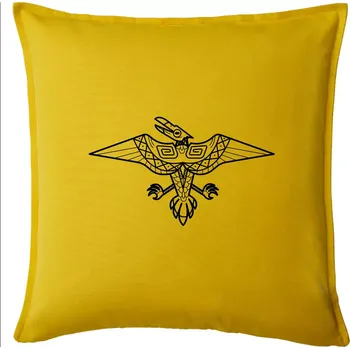 Polštář Mayové - zvířata orel - Polštář 50x50 - 50x50 - Pouze potah ( Žlutá )