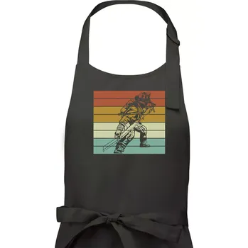 Kuchyňská zástěra Vintage hasič - Pánská zástěra na vaření - Univerzální velikost ( Dřevěné uhlí )