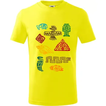 Mayové - ikony příšery - Tričko dětské bavlněné - 98 cm / 2 roky ( Citrónová )