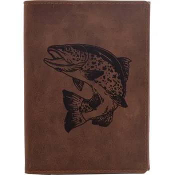 Obal na doklad Pouzdro na doklady Mercucio světlehnědá vzor 51 pstruh