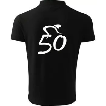 Pánská košile Cyklista slaví padesátku (50) - Polokošile pánská Pique Polo 203 - M ( Černá )