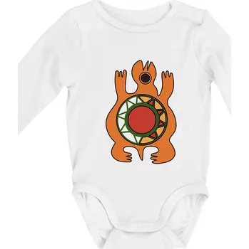 Mayové - zvířata želva - Body kojenecké s dlouhým rukávem - Dlouhý r. 6-12 měs ( Bílá )