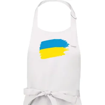 Kuchyňská zástěra Ukrajinské tričko - Dámská zástěra na vaření - Univerzální velikost ( Bílá )