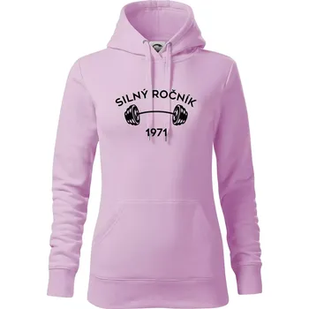 Dámská mikina Silný ročník - Letopočet 1971 - Mikina dámská Cape s kapucí - XS ( Orchid )