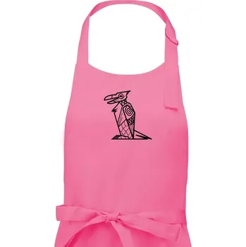 Kuchyňská zástěra Mayové - zvířata papoušek - Dámská zástěra na vaření - Univerzální velikost ( Růžová )