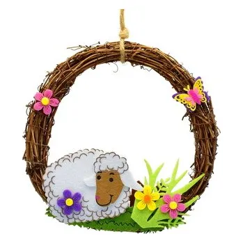 Věnec Věneček z proutí s ovečkou Ø20 cm