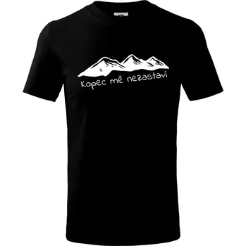 Kopec mě nezastaví - hory - Tričko dětské bavlněné - 98 cm / 2 roky ( Černá )