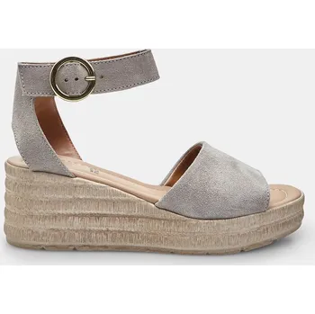 Dámské sandále Baťa dámské semišové sandály na klínku béžové, vel. 40